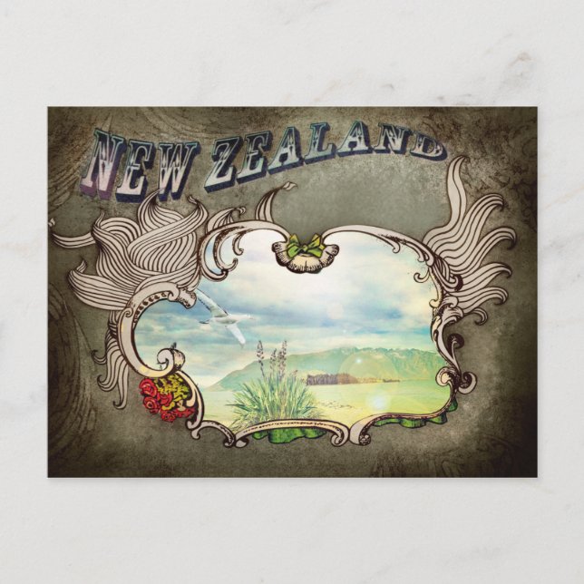 New Zealand vintage card (Front)