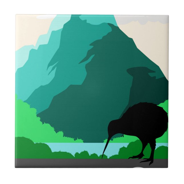 New Zealand vintage design Ceramic Tile (Front)