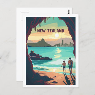 New Zealand Vintage Famous Travel Place Postcard