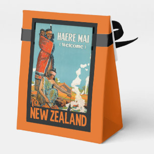 New Zealand vintage travel favor box