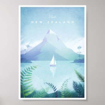 New Zealand Vintage Travel Poster by VintagePosterCompany at Zazzle