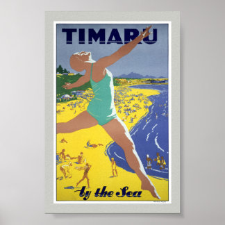 New Zealand Vintage Travel Poster