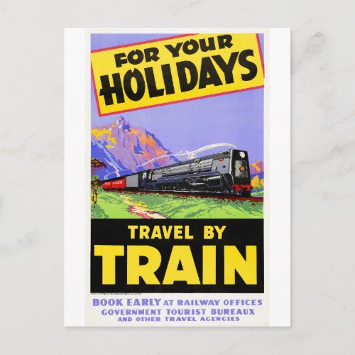 New Zealand Vintage Travel Poster Restored Postcard