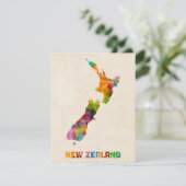 New Zealand, Watercolor Map (Standing Front)