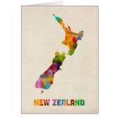 New Zealand, Watercolor Map (Front)