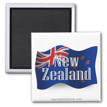 New Zealand Waving Flag Magnet by representshop at Zazzle