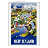New Zealand Wellington Vintage Travel Poster (Front)