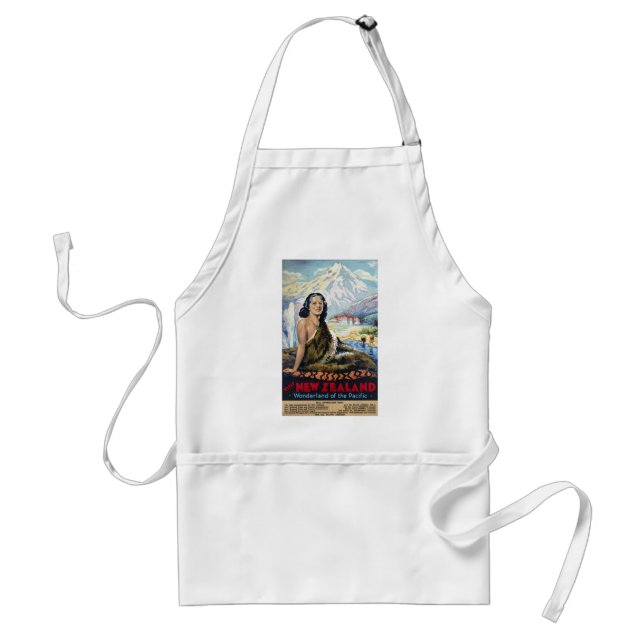 New Zealand: Wonderland of the Pacific Adult Apron (Front)