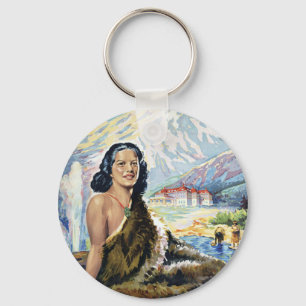 New Zealand: Wonderland of the Pacific Keychain