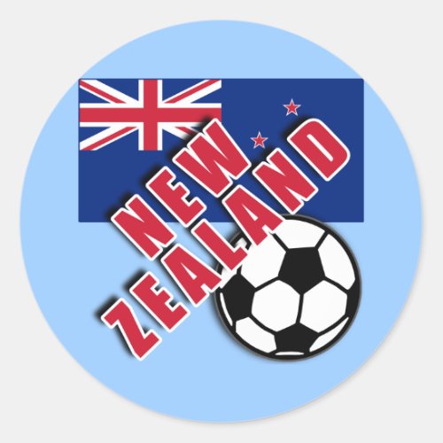 NEW ZEALAND World Soccer Fan Tshirts Classic Round Sticker
