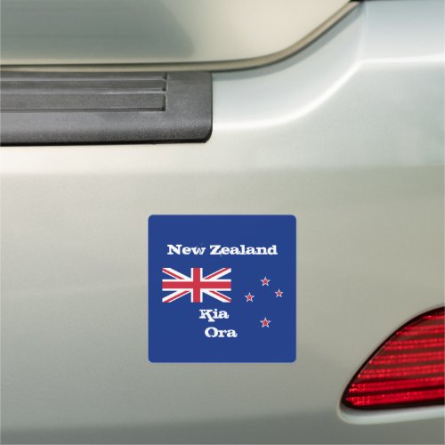 New Zealand  Zealand Flag Kia Ora car travel Car Magnet
