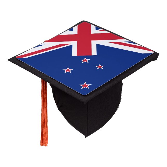 New Zealand & Zealand Flag - Students /University Graduation Cap Topper (Angled)