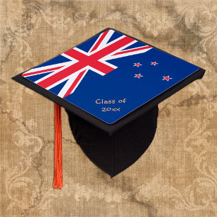 New Zealand & Zealand Flag - Students / University Graduation Cap Topper