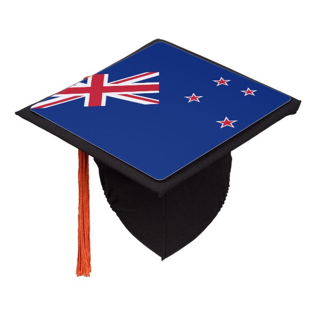 New Zealand & Zealand Flag - Students /University Graduation Cap Topper (Angled)