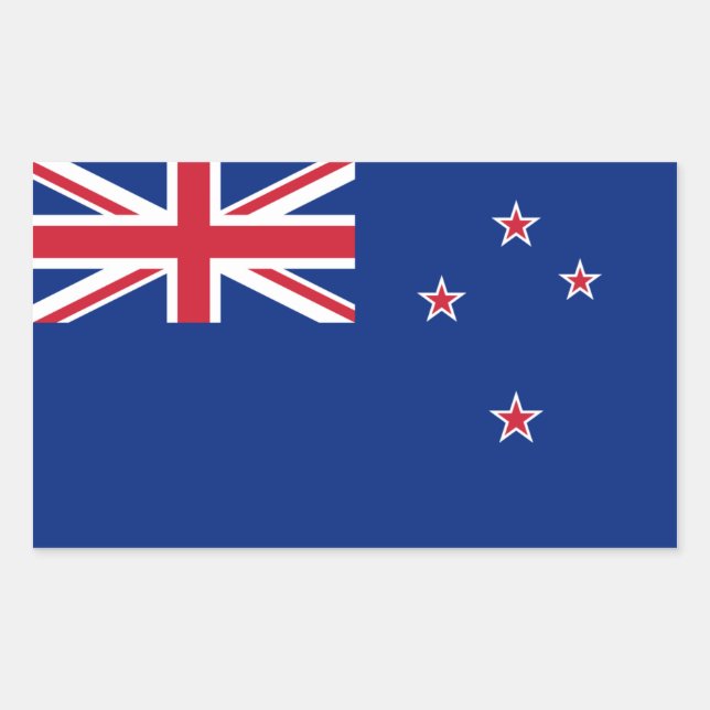 New Zealand/Zealander/Kiwi Flag Rectangular Sticker (Front)