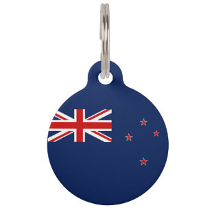 New Zealander flag-coat of arms Pet ID Tag