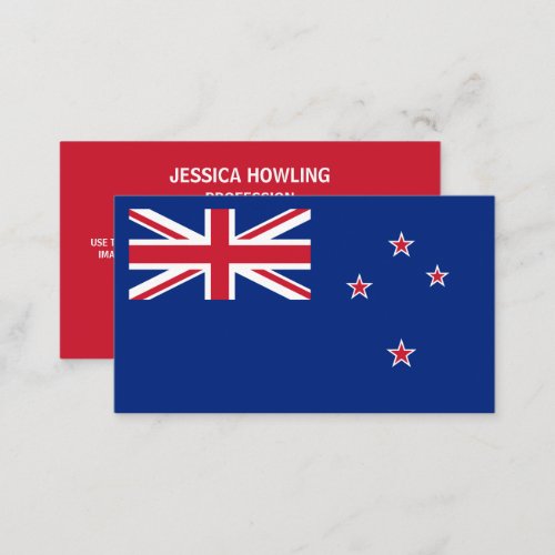 New Zealander Flag Flag of New Zealand Business Card