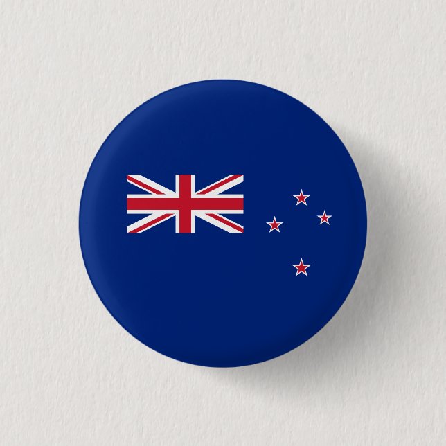 New Zealander Flag, Flag of New Zealand Button (Front)