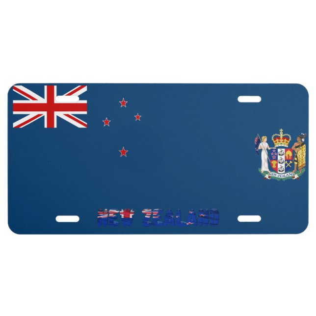 New Zealander flag License Plate (Front)