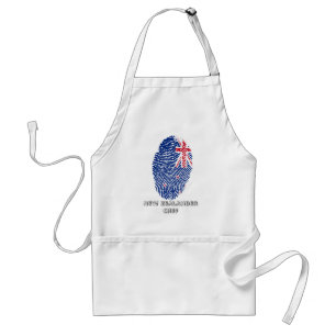 New Zealander touch fingerprint flag Adult Apron