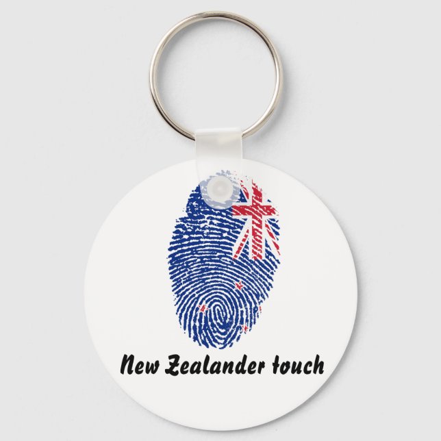 New Zealander touch fingerprint flag Keychain (Front)
