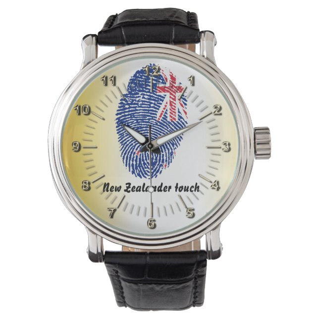 New Zealander touch fingerprint flag Watch (Front)