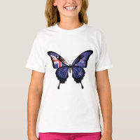 New Zealands Swallowtail Butterfly Flag