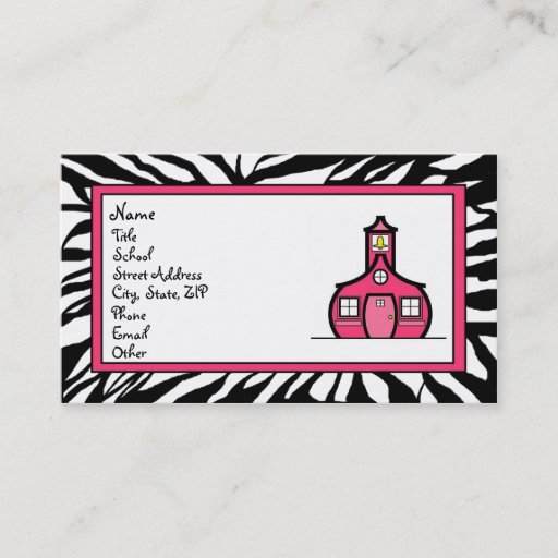 Customizable New Zebra Logo Card Business Cards
