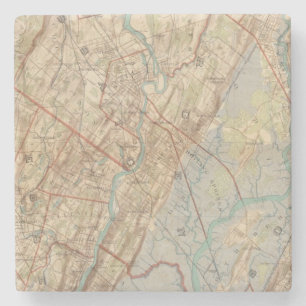 Newark and Paterson, New Jersey Stone Coaster