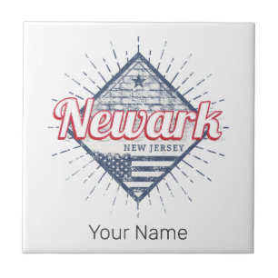 Newark City New Jersey United States Vintage USA Ceramic Tile