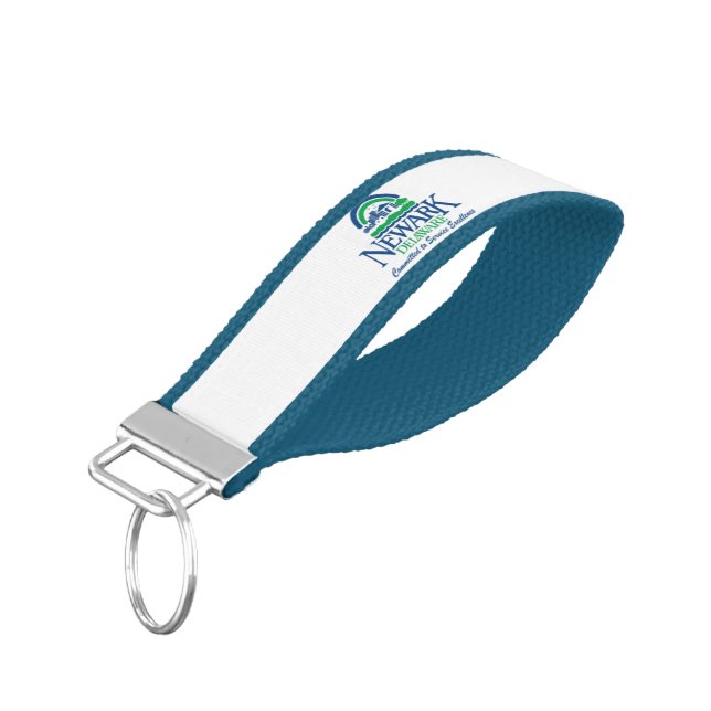 Newark (Delaware) City flag Wrist Keychain (Angled Down)