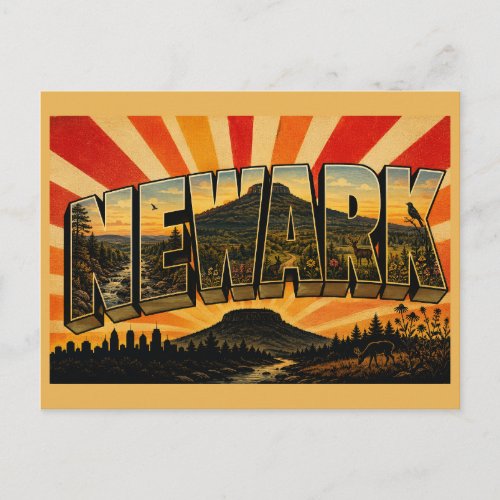 Newark Delaware Iron Hill Forest Creek Art Postcard