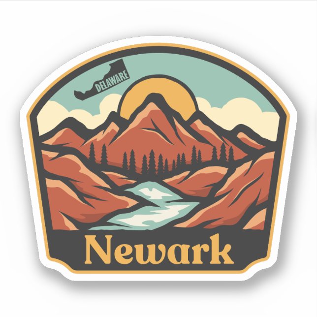 Newark, Delaware  Sticker (Front)