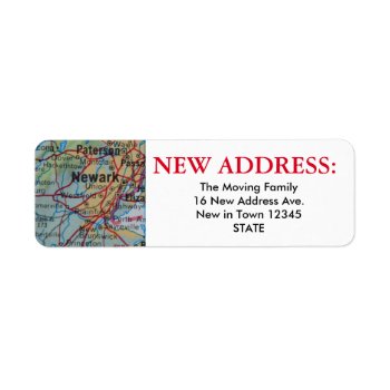 Newark New Address Label by studioportosabbia at Zazzle