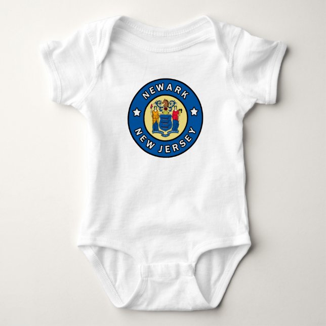 Newark New Jersey Baby Bodysuit (Front)