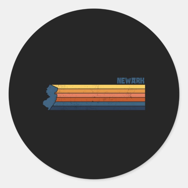 Newark New Jersey City Classic Round Sticker (Front)