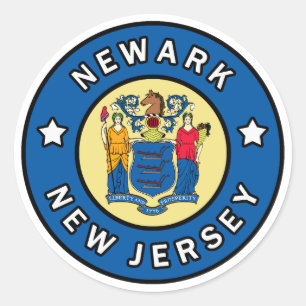 Newark New Jersey Classic Round Sticker