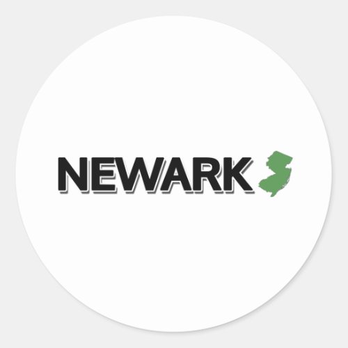 Newark New Jersey Classic Round Sticker