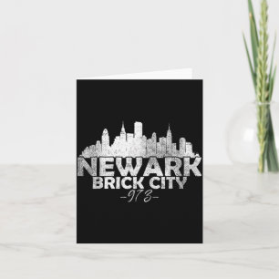 Newark New Jersey Nj Brick City Skyline Card
