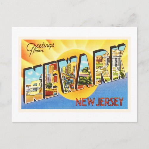 Newark New Jersey NJ Vintage Travel Postcard_ Postcard