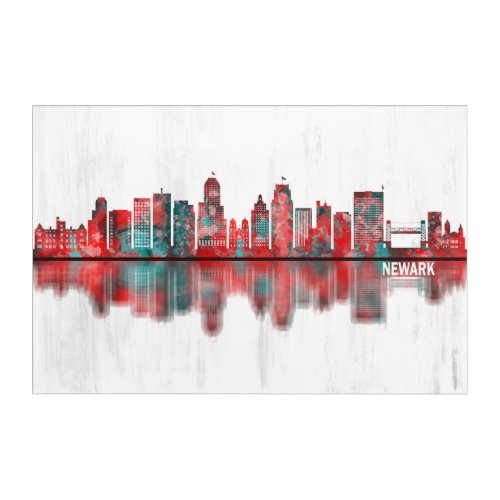 Newark New Jersey Skyline Acrylic Print