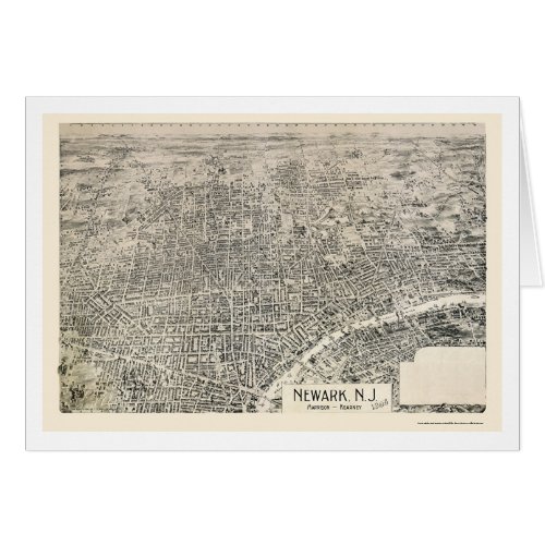 Newark NJ Panoramic Map _ 1895