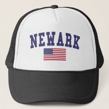Newark Nj Us Flag Trucker Hat by republicofcities at Zazzle