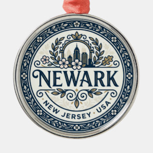 Newark USA Metal Ornament