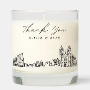 Newark Wedding Thank You Gift Custom Candle