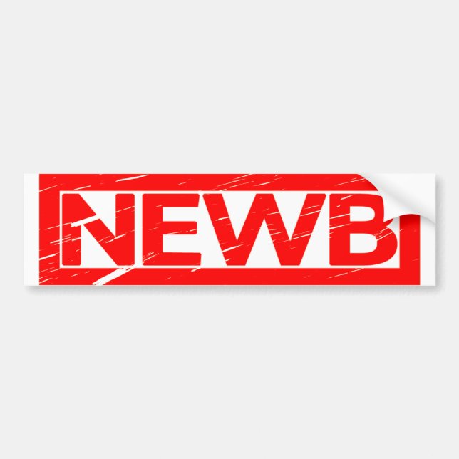 Newb Stamp Bumper Sticker (Front)