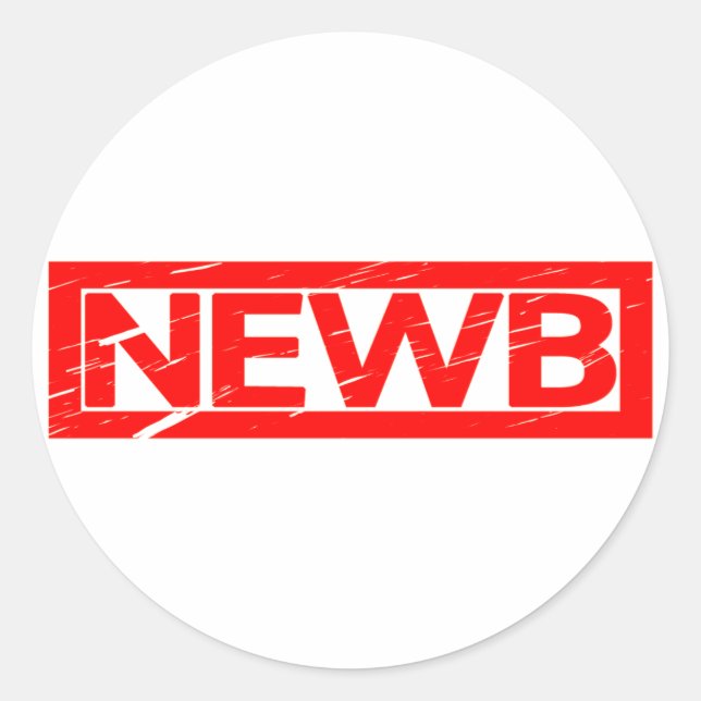 Newb Stamp Classic Round Sticker (Front)