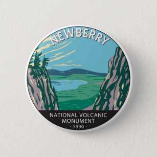 Newberry National Volcanic Monument Oregon Vintage Button