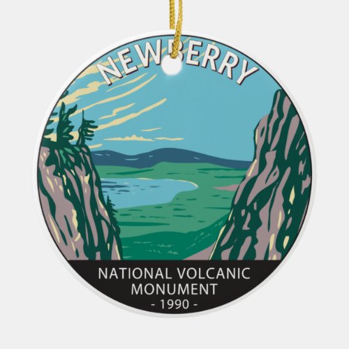 Newberry National Volcanic Monument Oregon Vintage Ceramic Ornament