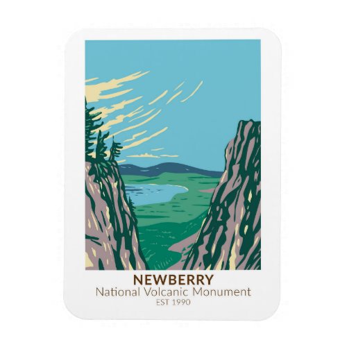 Newberry National Volcanic Monument Oregon Vintage Magnet